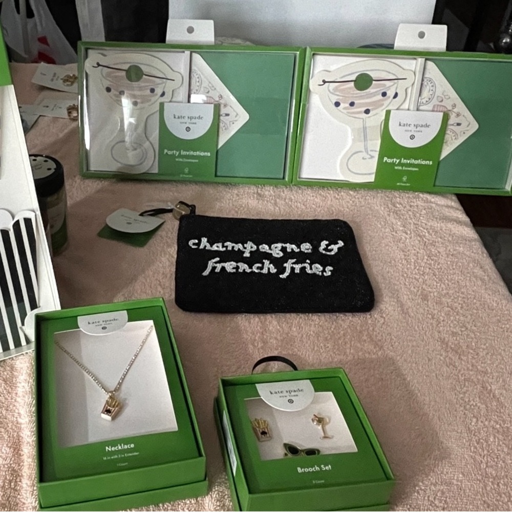 Kate spade Lot of 6: French fries & champagne / cocktails